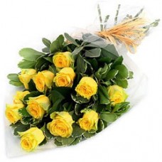 Divine Yellow Roses Bunch of Romantic Moment